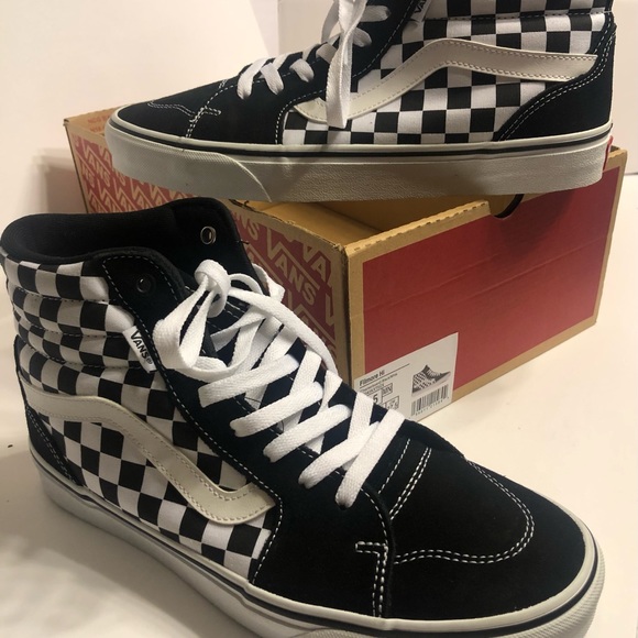 VANS NEW CHECKERBOARD BLACK/White mens 9.5 NEW IN BOX - Picture 2 of 9